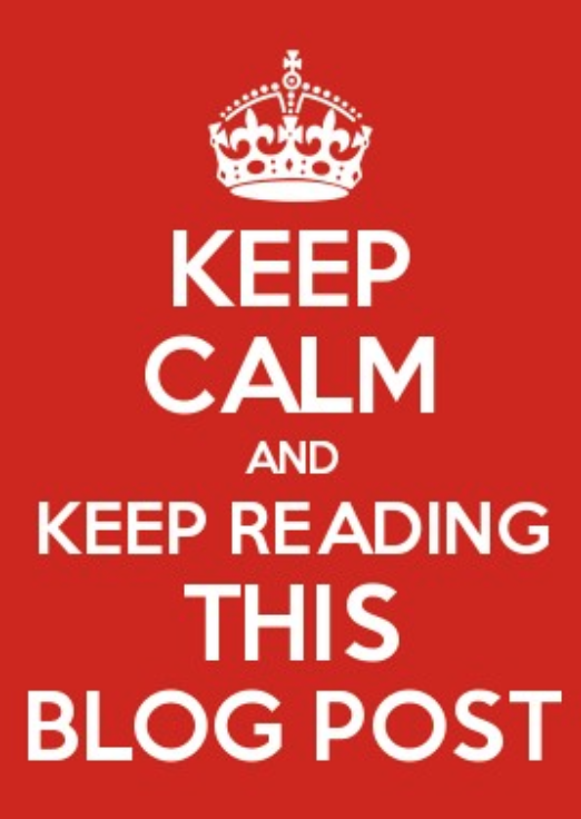Keep calm, keep reading.